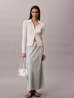 Calvin Klein A-Linien-Maxirock aus Satin^Damen Kleider & Röcke