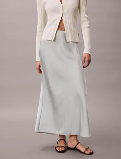 Calvin Klein A-Linien-Maxirock aus Satin^Damen Kleider & Röcke