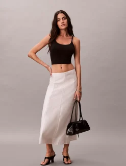 Calvin Klein A-Linien-Midirock aus Voile^Damen Kleider & Röcke