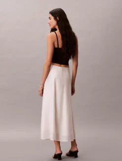 Calvin Klein A-Linien-Midirock aus Voile^Damen Kleider & Röcke