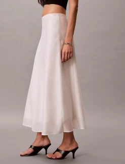 Calvin Klein A-Linien-Midirock aus Voile^Damen Kleider & Röcke