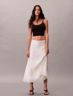 Calvin Klein A-Linien-Midirock aus Voile^Damen Kleider & Röcke