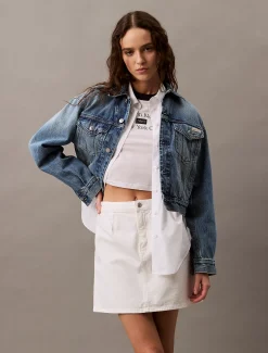 Calvin Klein A-Linien-Minirock aus Denim^Damen Kleider & Röcke