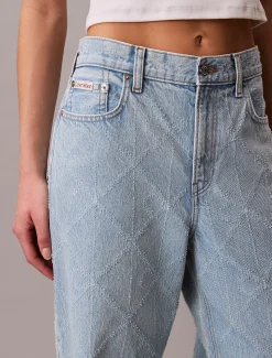 Calvin Klein All-Over Logo Baggy Jeans^Damen Passform-guide Für Denims|High Rise Skinny