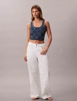 Calvin Klein Allover Monogram Low Rise Baggy Jeans^Damen High Rise Skinny|Mom Jeans