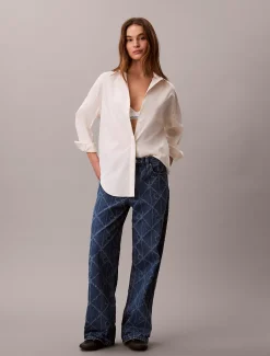 Calvin Klein Allover Monogram Low Rise Baggy Jeans^Damen High Rise Skinny|Relaxed Boot