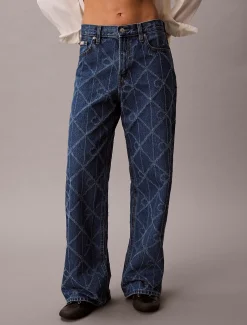 Calvin Klein Allover Monogram Low Rise Baggy Jeans^Damen High Rise Skinny|Relaxed Boot
