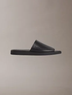 Calvin Klein Alonso - Slider-Sandalen aus Leder^Herren Slippers & Flip Flops