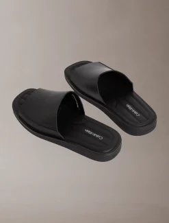 Calvin Klein Alonso - Slider-Sandalen aus Leder^Herren Slippers & Flip Flops