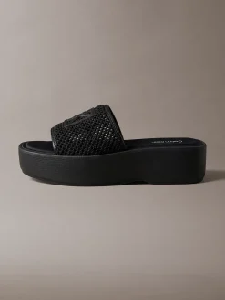 Calvin Klein Amelia - Mesh Plateau-Slippers^Damen SandalenFrisch Eingetroffen