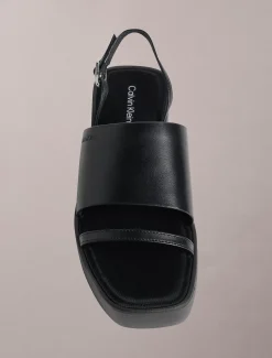 Calvin Klein Amelia – Plateau-Sandalen aus Leder^Damen SandalenFrisch Eingetroffen