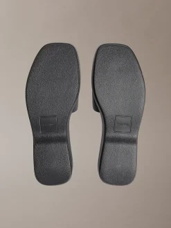 Calvin Klein Amelia - Plateau-Slippers aus Leder^Damen SandalenFrisch Eingetroffen