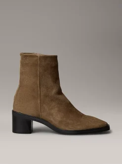 Calvin Klein Ankle Boots aus Wildleder mit Reißverschluss und quadratischer Spitze^Damen Boots