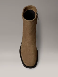 Calvin Klein Ankle Boots aus Wildleder mit Reißverschluss und quadratischer Spitze^Damen Boots