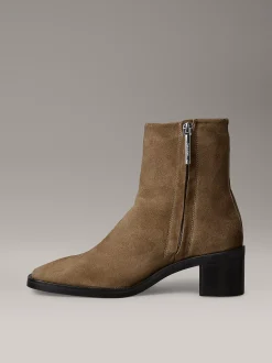 Calvin Klein Ankle Boots aus Wildleder mit Reißverschluss und quadratischer Spitze^Damen Boots