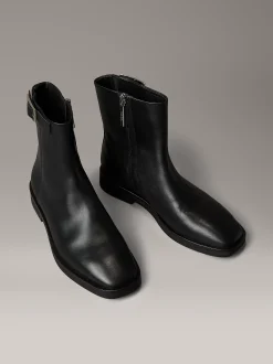 Calvin Klein Ankle-Boots aus Leder mit Reißverschluss^Damen Boots