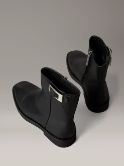 Calvin Klein Ankle-Boots aus Leder mit Reißverschluss^Damen Boots