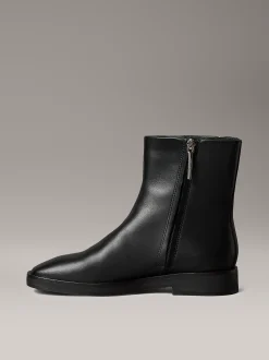 Calvin Klein Ankle-Boots aus Leder mit Reißverschluss^Damen Boots