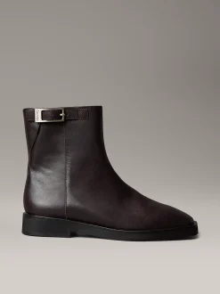 Calvin Klein Ankle-Boots aus Leder mit Reißverschluss^Damen Boots