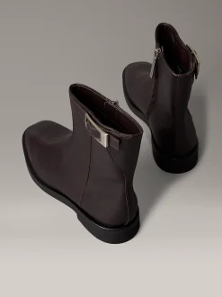 Calvin Klein Ankle-Boots aus Leder mit Reißverschluss^Damen Boots
