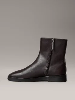 Calvin Klein Ankle-Boots aus Leder mit Reißverschluss^Damen Boots