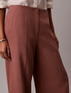 Calvin Klein Anzughose aus Lyocell und Leinen^Damen Hosen & Shorts