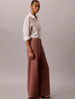 Calvin Klein Anzughose aus Lyocell und Leinen^Damen Hosen & Shorts