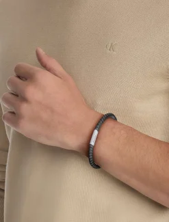 Calvin Klein Armband aus Hämatit- und Stahlperlen^Herren Uhren & Schmuck