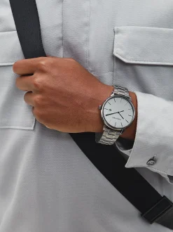 Calvin Klein Armbanduhr aus ionenplattiertem grauem Stahl^Herren Uhren & Schmuck