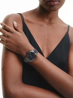 Calvin Klein Armbanduhr aus schwarz plattiertem Stahl^Damen Uhren & Schmuck|Uhren & Schmuck