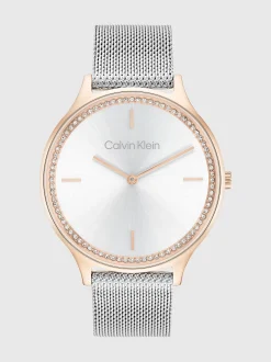 Calvin Klein Armbanduhr mit Kristalllünette^Damen Uhren & Schmuck