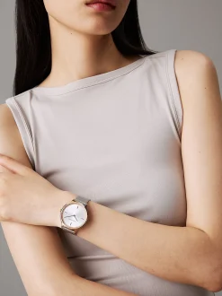 Calvin Klein Armbanduhr mit Kristalllünette^Damen Uhren & Schmuck