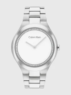 Calvin Klein Armbanduhr mit Kristalllünette^Damen Uhren & Schmuck