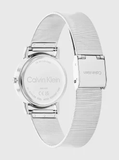 Calvin Klein Armbanduhr mit linearem Zifferblatt und Mesh-Armband^Damen Uhren & Schmuck