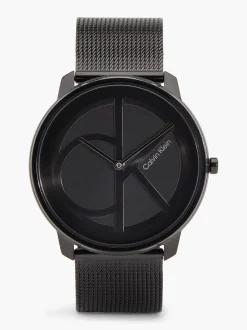 Calvin Klein Armbanduhr mit Mesh und Monogramm-Logo^Damen Uhren & Schmuck|Uhren & Schmuck