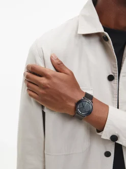 Calvin Klein Armbanduhr mit Mesh und Monogramm-Logo^Damen Uhren & Schmuck|Uhren & Schmuck