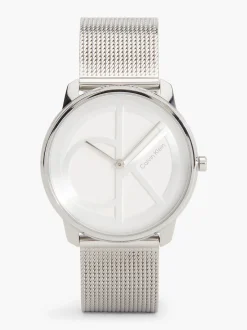 Calvin Klein Armbanduhr mit Mesh und Monogramm-Logo^Damen Uhren & Schmuck|Uhren & Schmuck