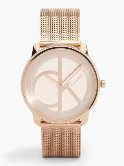 Calvin Klein Armbanduhr mit Mesh und Monogramm-Logo^Damen Uhren & Schmuck|Uhren & Schmuck