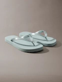 Calvin Klein Arwa - Metallic-Flip-Flops mit Perlglanz^Damen Slippers