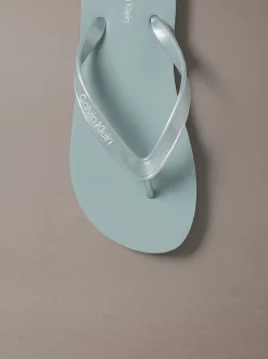 Calvin Klein Arwa - Metallic-Flip-Flops mit Perlglanz^Damen Slippers