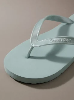 Calvin Klein Arwa - Metallic-Flip-Flops mit Perlglanz^Damen Slippers