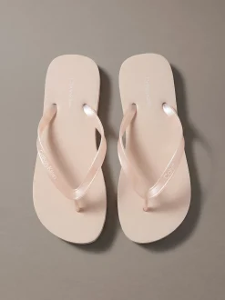 Calvin Klein Arwa - Metallic-Flip-Flops mit Perlglanz^Damen Slippers