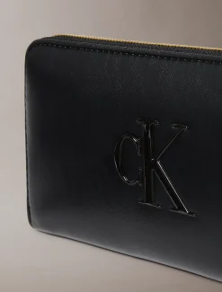 Calvin Klein Auffälliges längliches Reißverschluss-Portemonnaie mit Monogramm^Damen Geldbörsen & Etuis