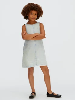 Calvin Klein Ausgestelltes Denim-Kleid^Kinder Kleider & Röcke|Kleidung