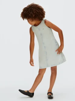 Calvin Klein Ausgestelltes Denim-Kleid^Kinder Kleider & Röcke|Kleidung