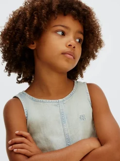 Calvin Klein Ausgestelltes Denim-Kleid^Kinder Kleider & Röcke|Kleidung