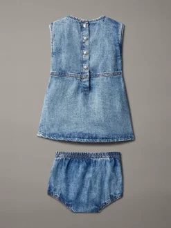 Calvin Klein Ausgestelltes Denim-Kleid für Babys^Kinder Babykleidung|Kleider & Röcke