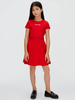 Calvin Klein Ausgestelltes Kleid aus Punto Milano^Kinder Kleider & Röcke|Kleidung