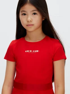 Calvin Klein Ausgestelltes Kleid aus Punto Milano^Kinder Kleider & Röcke|Kleidung