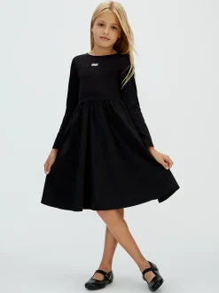 Calvin Klein Ausgestelltes Kleid mit langen Ärmeln^Kinder Kleider & Röcke|Kleidung